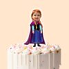 Custom Winter Princess in a Magenta Cape Face Cutout – Cake Topper Custom Winter Princess in a Magenta Cape Face Cutout shown on a cake topper mockup