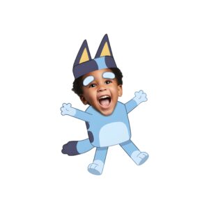 Custom Blue Cartoon-Dog Costume Face Cutout – Original Custom Blue Cartoon-Dog Costume Face Cutout design preview
