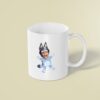 Custom Blue Cartoon-Dog Costume Face Cutout – Mug Custom Blue Cartoon-Dog Costume Face Cutout shown on a mug mockup