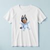 Custom Blue Cartoon-Dog Costume Face Cutout – T-shirt Custom Blue Cartoon-Dog Costume Face Cutout shown on a T-shirt mockup
