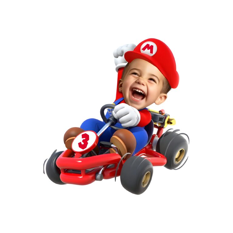 Custom Red Game-Hero Driving a Number 3 Go Face Cutout – Original Custom Red Game-Hero Driving a Number 3 Go Face Cutout design preview