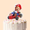 Custom Red Game-Hero Driving a Number 3 Go Face Cutout – Cake Topper Custom Red Game-Hero Driving a Number 3 Go Face Cutout shown on a cake topper mockup