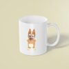 Custom Baby in an Orange Cartoon-Dog Costume Face Cutout – Mug Custom Baby in an Orange Cartoon-Dog Costume Face Cutout shown on a mug mockup