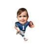 Custom Number 1 American Football Runner Face Cutout – Original Custom Number 1 American Football Runner Face Cutout design preview