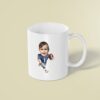 Custom Number 1 American Football Runner Face Cutout – Mug Custom Number 1 American Football Runner Face Cutout shown on a mug mockup
