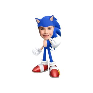Custom Blue Speed-Hero Costume Face Cutout – Original Custom Blue Speed-Hero Costume Face Cutout design preview