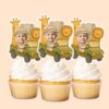 Custom Safari Driver Face Cutout – Cupcake Topper Custom Safari Driver Face Cutout shown on a cupcake topper mockup