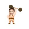Custom Circus Strongman Striped Singlet Face Cutout – Original Custom Circus Strongman Striped Singlet Face Cutout design preview