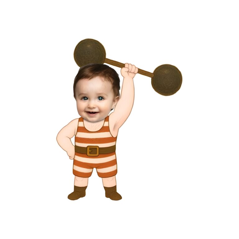 Custom Circus Strongman Striped Singlet Face Cutout – Original Custom Circus Strongman Striped Singlet Face Cutout design preview