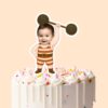 Custom Circus Strongman Striped Singlet Face Cutout – Cake Topper Custom Circus Strongman Striped Singlet Face Cutout shown on a cake topper mockup