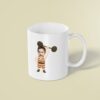 Custom Circus Strongman Striped Singlet Face Cutout – Mug Custom Circus Strongman Striped Singlet Face Cutout shown on a mug mockup