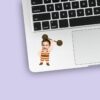 Custom Circus Strongman Striped Singlet Face Cutout – Sticker Custom Circus Strongman Striped Singlet Face Cutout shown on a sticker mockup