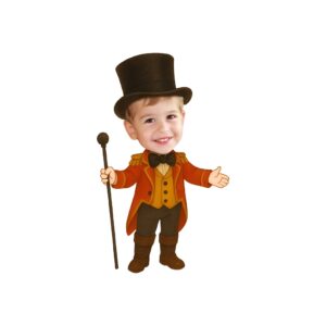 Custom Circus Ringmaster with Cane Face Cutout – Original Custom Circus Ringmaster with Cane Face Cutout design preview