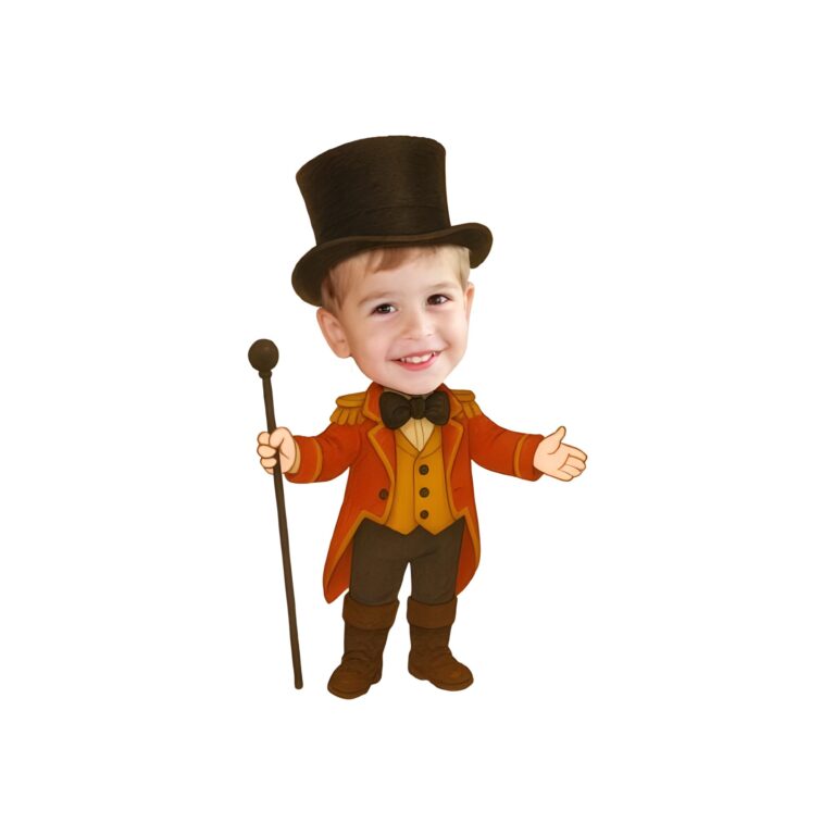 Custom Circus Ringmaster with Cane Face Cutout – Original Custom Circus Ringmaster with Cane Face Cutout design preview