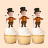 Custom Circus Ringmaster with Cane Face Cutout – Cupcake Topper Custom Circus Ringmaster with Cane Face Cutout shown on a cupcake topper mockup