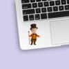 Custom Circus Ringmaster with Cane Face Cutout – Sticker Custom Circus Ringmaster with Cane Face Cutout shown on a sticker mockup