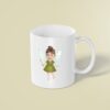 Custom Green Woodland Fairy with Wand Face Cutout – Mug Custom Green Woodland Fairy with Wand Face Cutout shown on a mug mockup