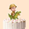 Custom Crocodile Safari Khaki Shirt and Shorts Face Cutout – Cake Topper Custom Crocodile Safari Khaki Shirt and Shorts Face Cutout shown on a cake topper mockup