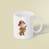 Custom Number 3 Firefighter Holding a Hose Face Cutout – Mug Custom Number 3 Firefighter Holding a Hose Face Cutout shown on a mug mockup