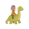 Custom Child Riding a Green Long-Neck Dinosaur Face Cutout – Original Custom Child Riding a Green Long-Neck Dinosaur Face Cutout design preview