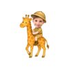 Custom Giraffe Safari Tan Safari Helmet Face Cutout – Original Custom Giraffe Safari Tan Safari Helmet Face Cutout design preview