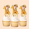 Custom Giraffe Safari Tan Safari Helmet Face Cutout – Cupcake Topper Custom Giraffe Safari Tan Safari Helmet Face Cutout shown on a cupcake topper mockup