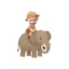 Custom Elephant Safari Explorer Gray Elephant Face Cutout – Original Custom Elephant Safari Explorer Gray Elephant Face Cutout design preview