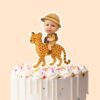 Custom Cheetah Safari Explorer Face Cutout – Cake Topper Custom Cheetah Safari Explorer Face Cutout shown on a cake topper mockup
