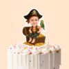 Custom Pirate Seated on a Treasure Chest Face Cutout – Cake Topper Custom Pirate Seated on a Treasure Chest Face Cutout shown on a cake topper mockup