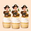 Custom Pirate Seated on a Treasure Chest Face Cutout – Cupcake Topper Custom Pirate Seated on a Treasure Chest Face Cutout shown on a cupcake topper mockup