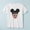 Custom Black Round-Ear Name-Cap Portrait Face Cutout – T-shirt Custom Black Round-Ear Name-Cap Portrait Face Cutout shown on a T-shirt mockup