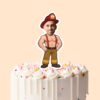 Custom Vintage-Style Firefighter Face Cutout – Cake Topper Custom Vintage-Style Firefighter Face Cutout shown on a cake topper mockup