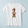 Custom Vintage-Style Firefighter Face Cutout – T-shirt Custom Vintage-Style Firefighter Face Cutout shown on a T-shirt mockup