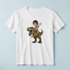 Custom Brown Tyrannosaur Rider Khaki Outfit Face Cutout – T-shirt Custom Brown Tyrannosaur Rider Khaki Outfit Face Cutout shown on a T-shirt mockup