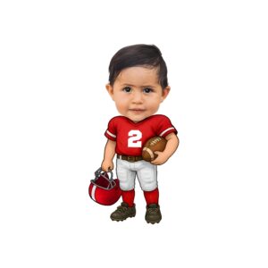 Custom Number 2 American Football Player Face Cutout – Original Custom Number 2 American Football Player Face Cutout design preview