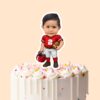 Custom Number 2 American Football Player Face Cutout – Cake Topper Custom Number 2 American Football Player Face Cutout shown on a cake topper mockup