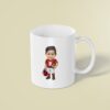 Custom Number 2 American Football Player Face Cutout – Mug Custom Number 2 American Football Player Face Cutout shown on a mug mockup
