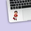 Custom Number 2 American Football Player Face Cutout – Sticker Custom Number 2 American Football Player Face Cutout shown on a sticker mockup