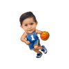 Custom Number 1 Basketball Player Dribbling Face Cutout – Original Custom Number 1 Basketball Player Dribbling Face Cutout design preview
