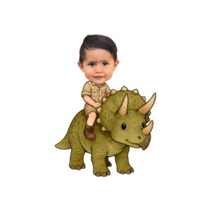 Custom Green Triceratops Explorer Rider Face Cutout – Original Custom Green Triceratops Explorer Rider Face Cutout design preview
