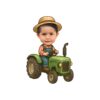 Custom Farmer Driving a Green Tractor Face Cutout – Original Custom Farmer Driving a Green Tractor Face Cutout design preview