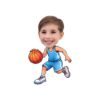 Custom Basketball Player Dribbling Face Cutout – Original Custom Basketball Player Dribbling Face Cutout design preview