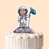 Custom Astronaut Planting a Space Flag Face Cutout – Cake Topper Custom Astronaut Planting a Space Flag Face Cutout shown on a cake topper mockup
