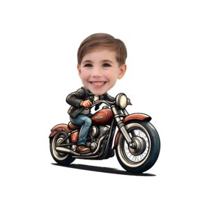 Custom Rider on a Classic Motorcycle Face Cutout – Original Custom Rider on a Classic Motorcycle Face Cutout design preview