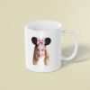 Custom Pink Polka-Dot Round-Ear Bow Portrait Face Cutout – Mug Custom Pink Polka-Dot Round-Ear Bow Portrait Face Cutout shown on a mug mockup