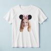 Custom Pink Polka-Dot Round-Ear Bow Portrait Face Cutout – T-shirt Custom Pink Polka-Dot Round-Ear Bow Portrait Face Cutout shown on a T-shirt mockup