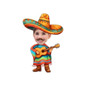 Custom Fiesta Guitarist in a Sombrero Face Cutout – Original Custom Fiesta Guitarist in a Sombrero Face Cutout design preview
