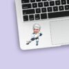 Custom Ice Hockey Skater Handling a Puck Face Cutout – Sticker Custom Ice Hockey Skater Handling a Puck Face Cutout shown on a sticker mockup