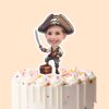 Custom Red-Vested Pirate with Sword and Chest Face Cutout – Cake Topper Custom Red-Vested Pirate with Sword and Chest Face Cutout shown on a cake topper mockup