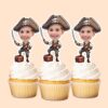 Custom Red-Vested Pirate with Sword and Chest Face Cutout – Cupcake Topper Custom Red-Vested Pirate with Sword and Chest Face Cutout shown on a cupcake topper mockup